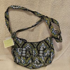 Vera Bradley Navy Blue, Olive & Blue Quilted Shoulder Bag